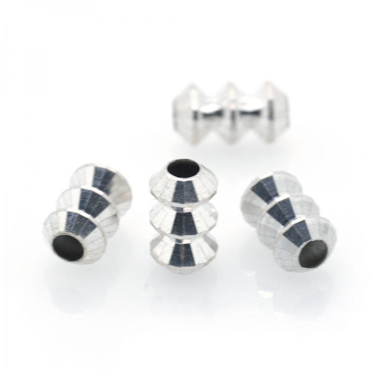 DIY Abalorio de plata 925 bañada en rodio 9 x 5 mm