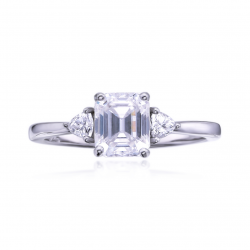 Anillo de Moissanita y Plata 925