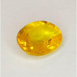 Zaffiro giallo da 1,91 ct, taglio ovale  8,73 x 6,70 x 3,41 mm