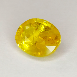 2.54ct Zafiro Amarillo Talla Oval  9.48x6.95x4.28mm