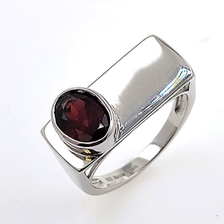 Anello in argento 925 placcato oro giallo e pietre preziose