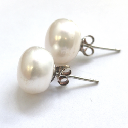 Perle und Silber 925 Ohrringe