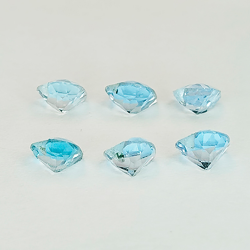 Aguamarina talla corazón 3.8 a 5.0 mm 1 ct