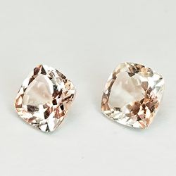 1ct Morganita talla cojin 6mm