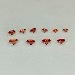 Zafiro padparadscha talla brillante 1 a 2 mm 1ct