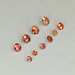Zafiro padparadscha talla brillante 1 a 2 mm 1ct