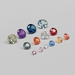Zafiro multicolor talla redonda 1,1 a 3,7 mm 1ct