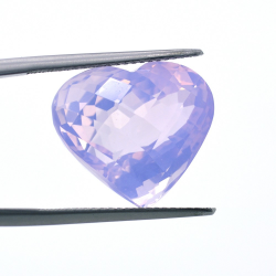 16,12 ct Amethyst Heart Cut with Chessboard 17,17x14,2mm