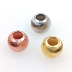 Fai da te: perlina sferica da 1 grammo in argento 925 placcata in rodio bianco, oro giallo o oro rosa.