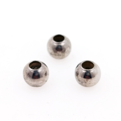 DIY : perle boule de 1 gramme en silicone, argent 925 plaqué rhodium, 5, 4, 3 mm