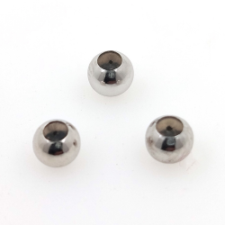 DIY 1 gramo Abalorio bola con silicona en plata 925 bañada en rodio 5, 4, 3  mm