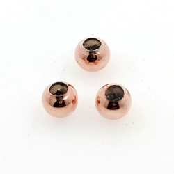 DIY 1 Gramm Kugelperle mit Silikon, aus rhodiniertem 925er Silber, 5, 4, 3 mm