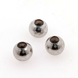 Fai da te: perlina a sfera da 1 grammo con silicone, in argento 925 placcato in rodio, 5, 4, 3 mm