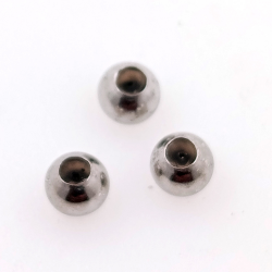 DIY 1 gramo Abalorio bola con silicona en plata 925 bañada en rodio 5, 4, 3  mm