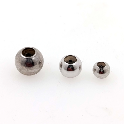 Fai da te: perlina a sfera da 1 grammo con silicone, in argento 925 placcato in rodio, 5, 4, 3 mm
