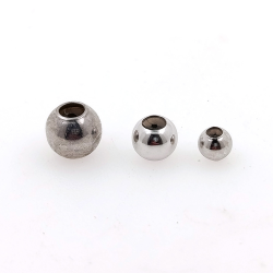 DIY : perle boule de 1 gramme en silicone, argent 925 plaqué rhodium, 5, 4, 3 mm