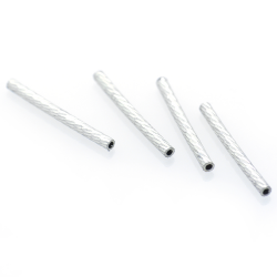 DIY : perle allongée de 1 gramme en argent 925 plaqué rhodium