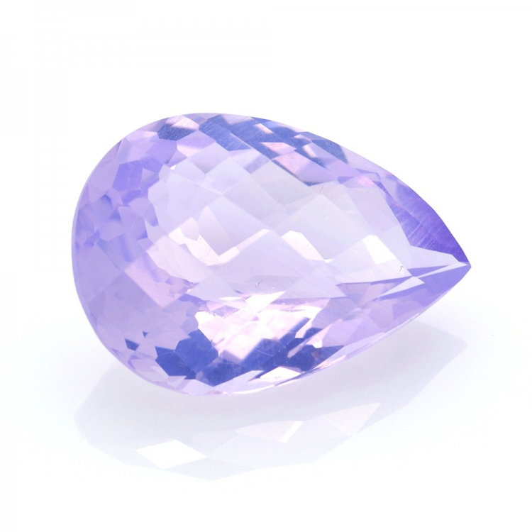 16,94 ct  Amethyst Birne Schnitt mit Schachbrett 21,64x15,64mm