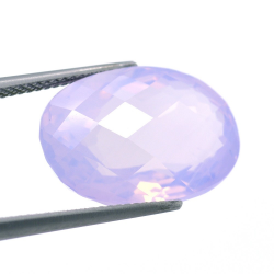 15,63ct Amethyst oval Schnitt mit Schachbrett 19,18x13,38mm