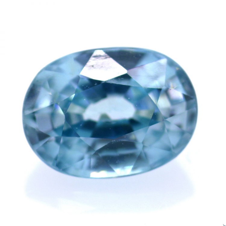 2,18 ct Zircon Bleu Taille Ovale