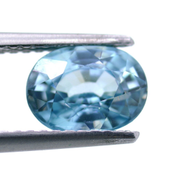 2,18 ct Zircon Bleu Taille Ovale