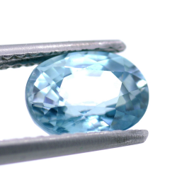 2,18 ct Zircon Bleu Taille Ovale