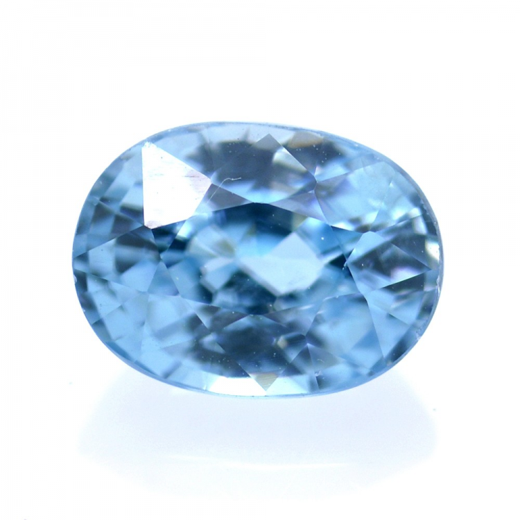 2,38 ct  Blauer Zirkon Oval Schnitt