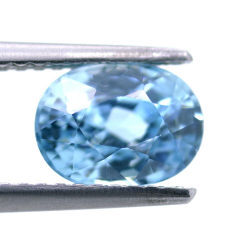 2,38 ct  Blauer Zirkon Oval Schnitt