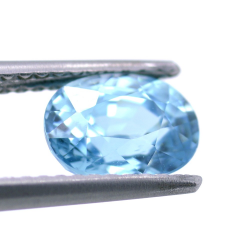 2,38 ct  Blauer Zirkon Oval Schnitt