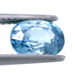 2,27 ct Zircon Bleu Taille Ovale