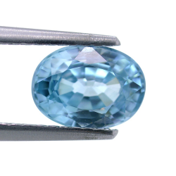 1,93 ct Zircon Bleu Taille Ovale