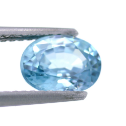 1,93 ct Natural Blue Zircon Oval Cut