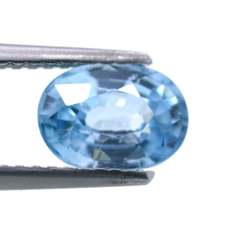 2,16 ct Natural Blue Zircon Oval Cut