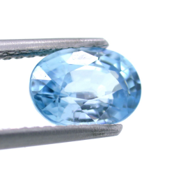 2,16 ct Zircon Bleu Taille Ovale