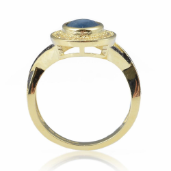 Sapphire, Spinel, Topaz & 925 Sterling Silver Ring