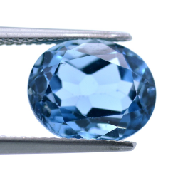 5,09 ct London Blue Topaze Taille Ovale