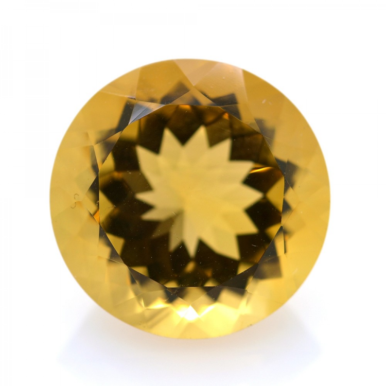 13,39 ct. Citrine Quartz Round Cut