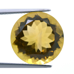 13,40 ct. Quartz Citrine Coupure Ronde