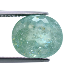 6,83 ct. Tormalina Paraiba taglio ovale 12,44x10,48 mm