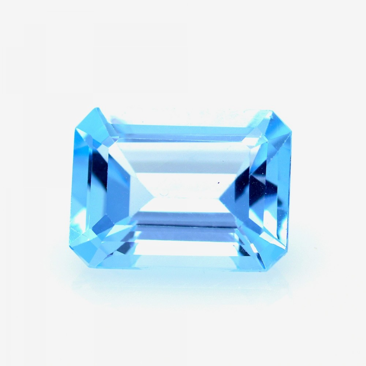 13,73 ct Topaze Bleu Taille Émeraude