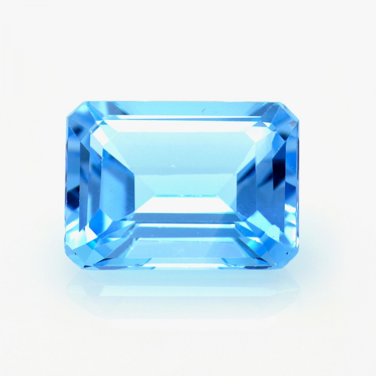 13,89 ct Topaze Bleu Taille Émeraude