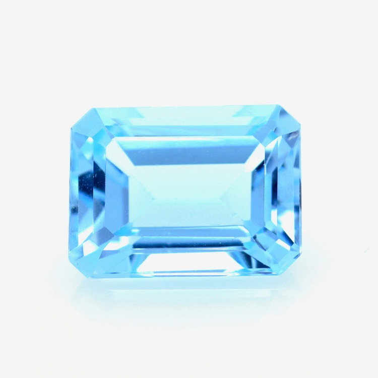 14,75 ct Topazio Blu in Facetatto Smeraldo