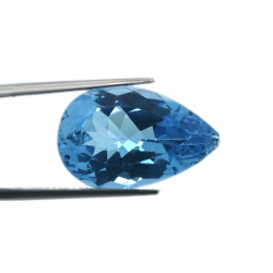 16,62 ct Topaze Bleu Taille Poire