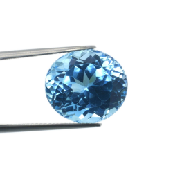 19,24 ct Topaze Bleu Taille Ovale