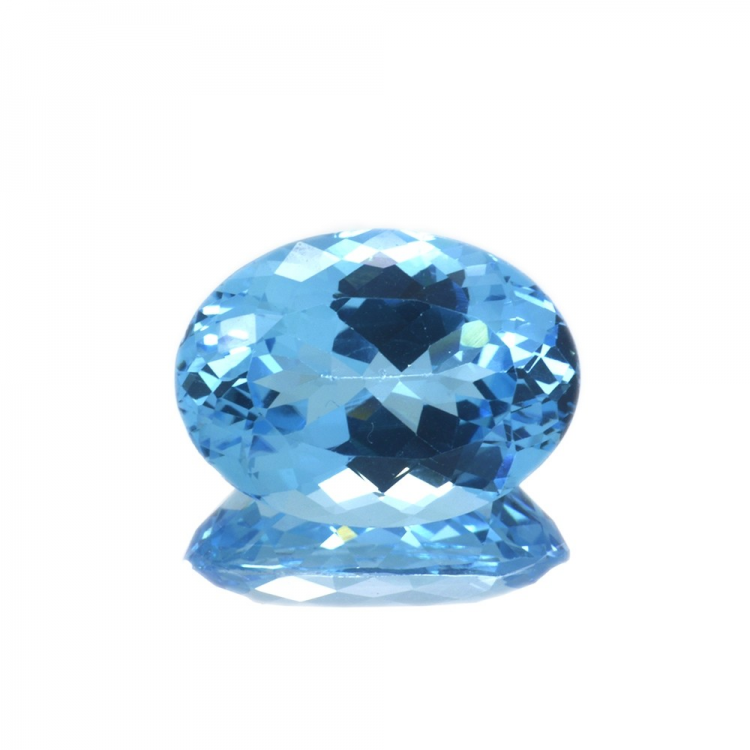 22,02 ct Blau Topas Oval Schnitt