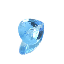 23,96 ct  Topacio Azul Talla Pera con Damero