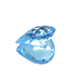 23,96 ct Blau Topas Birne Schnitt mit Schachbrett