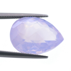 16,68 ct Ametista Lavanda in Faccettato Goccia Scachiera 20,44x14,91mm