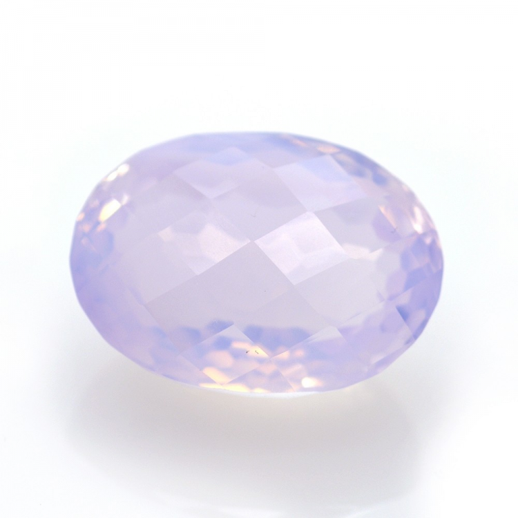 21,63 ct Améthyste Lavande Taille Ovale avec Damier 20,32x15,18mm