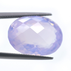 21,63 ct Ametista Lavanda in Faccettato Ovale Scachiera 20,32x15,18mm